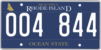 RI license plate 004844