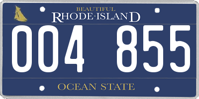 RI license plate 004855