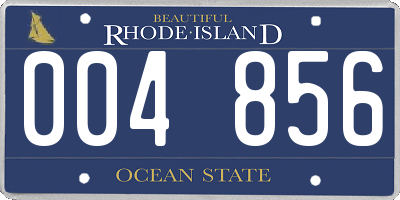 RI license plate 004856