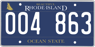 RI license plate 004863
