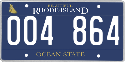 RI license plate 004864