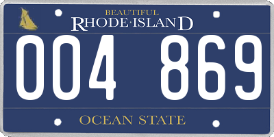 RI license plate 004869