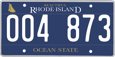 RI license plate 004873