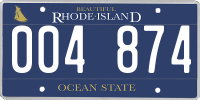 RI license plate 004874