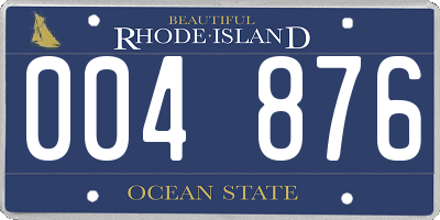 RI license plate 004876