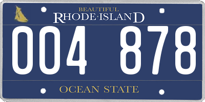 RI license plate 004878