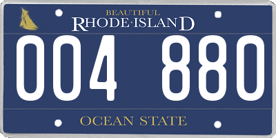 RI license plate 004880