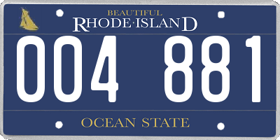 RI license plate 004881