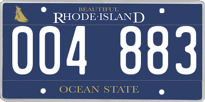 RI license plate 004883