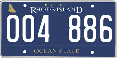 RI license plate 004886