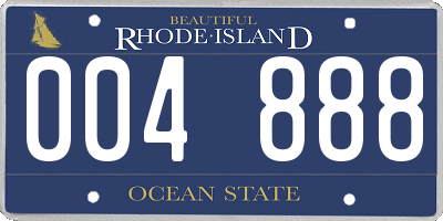 RI license plate 004888