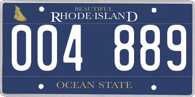 RI license plate 004889