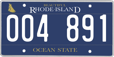 RI license plate 004891