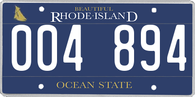 RI license plate 004894