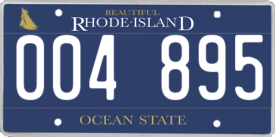 RI license plate 004895