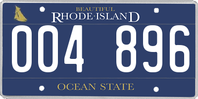 RI license plate 004896