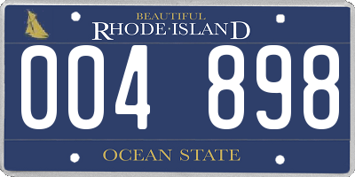 RI license plate 004898