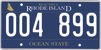 RI license plate 004899