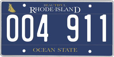 RI license plate 004911