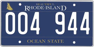 RI license plate 004944