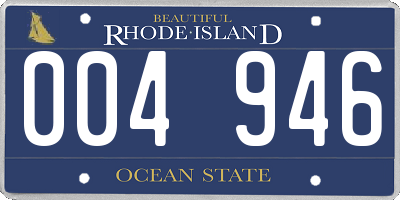 RI license plate 004946