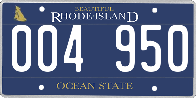 RI license plate 004950