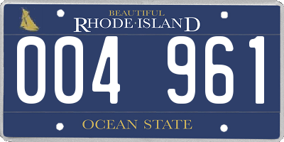 RI license plate 004961