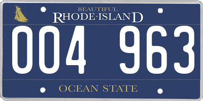 RI license plate 004963