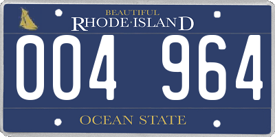 RI license plate 004964