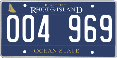 RI license plate 004969