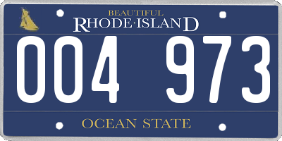 RI license plate 004973