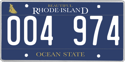 RI license plate 004974