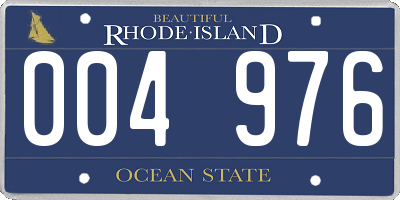 RI license plate 004976