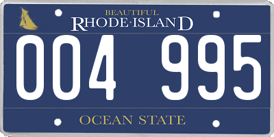 RI license plate 004995