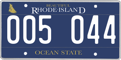 RI license plate 005044