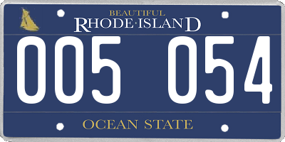 RI license plate 005054