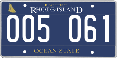 RI license plate 005061
