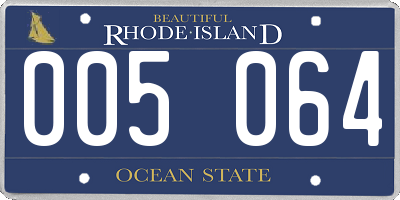 RI license plate 005064