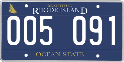 RI license plate 005091