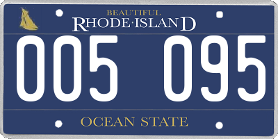 RI license plate 005095