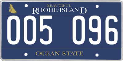 RI license plate 005096