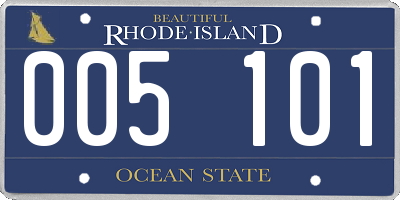 RI license plate 005101
