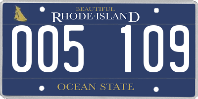 RI license plate 005109