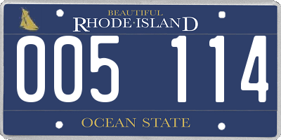 RI license plate 005114