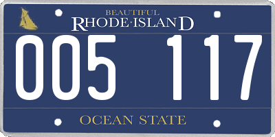 RI license plate 005117