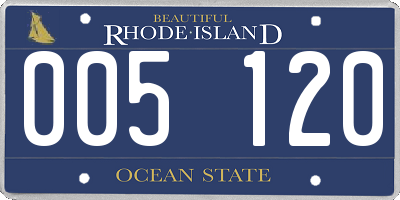 RI license plate 005120