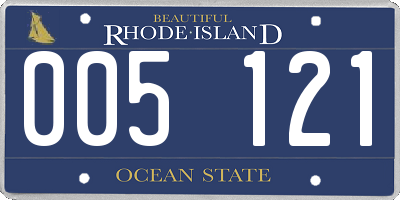 RI license plate 005121