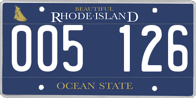 RI license plate 005126