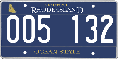 RI license plate 005132