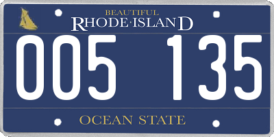 RI license plate 005135